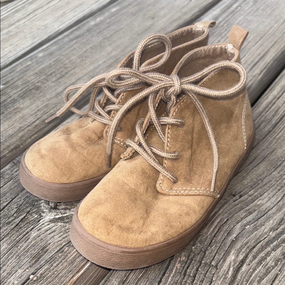 Kids Tan Suede Shoes
